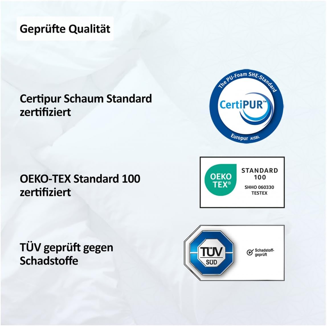 Genius eazzzy Topper Deluxe Clima Control Größe 80 x 200 x 9 cm hoch, Matratzentopper mit Kühleffekt, Cooling Wendetopper, atmungsaktive Betttopper Matratzenauflage, Oeko-TEX Zertifiziert — Ansicht 6