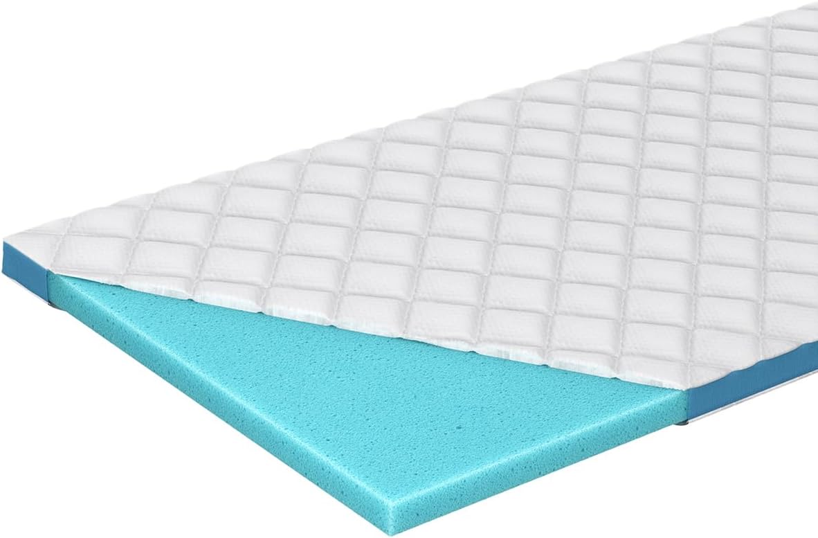 Genius Eazzzy Topper Trend Cloud 90x200, 6cm hoch, Öko-TEX Zertifiziert, Orthopädischer Matratzentopper Memory Gelschaum für Matratze & Boxspringbett, atmungsaktive & waschbare Matratzenauflage